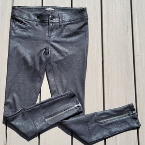 Express size XS skinny leg shiny black pants